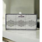 Nurpak Osmanlı Bambu Nakışlı %70 Bambu %30 Pamuk Kutulu 6 Adet 50X90 El Yüz Havlusu - 50 x 90 cm - Pembe