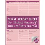 Nurse Report Sheet Multiple Patients: 3 Patients Per Page - Med Surg Notebook, Nurse Brain SBAR Sheets for Organizing Shift Notes & Assessments of ICU Floor (Large A4 Size)