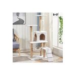 Nursoft B-07 Hamaklı Yuvalı Lüx Kedi Tırmalama Evi - Beyaz
