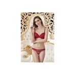 Nurteks 4432 Destekli Slip & String Sütyen Takım, BORDO, 90B