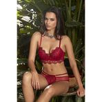 Nurteks 4484 Dolgulu Sütyen Külot Takım-bordo, BORDO, 75B