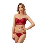 Nurteks 4584 Destekli Straplez Sütyen Takım, Bordo, 75B