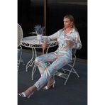 Nurteks 5654 Kadın Saten Pijama Takım-mint, MAVİ, S