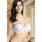 Nurteks Balenli Destekli Push-Up Kaplı Straplez Sütyen 1540, Siyah, 95B