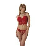 Nurteks Dolgulu Bralet Takım Kırmızı Yeni Sezon, KIRMIZI, 80B