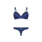 Nurteks Kadın Bordo Destekli Push-up Sütyen Ve String Takım 75-90b, Lavicert, 80B