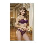 Nurteks Kadın Mürdüm Destekli Straplez Sütyen Takımı 4545, Mürdüm, 80B