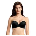 Nurteks Kadın Siyah Push Up Straplez Sütyen, siyah, 80B