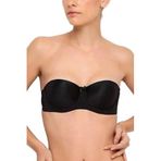 Nurteks Push Up Straplez Sütyen, Kadın, Siyah, 90 Beden,%80 Polyamid%20 Elastan