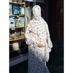 Nurul Kisve Müslin Namaz Elbisesi ve Başörtüsü Çiçekli - 0