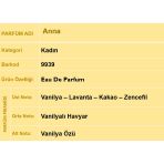 Nurxos Anna Kadın Parfüm Edp 30 Ml – Oryantal Vanilya Kalıcı Koku - 9939
