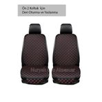 Nuryak Oto Aksesuar Citroen Berlingo ÖN Koltuk için 2 Lİ SIRTLIKLI KIRMIZI Deri Koltuk Minderi