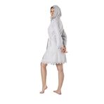 Nuşa Dantelli Bambo Cotton Bornoz Gri M