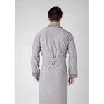 Nuşa G Desen Gri Kırçıllı Bambu Cotton Erkek Sabahlık Bornoz Gri 4XL