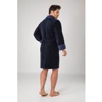 Nuşa Men Bambo Cotton Erkek Bornozu Lacivert XXL
