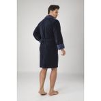 Nuşa Men Bambo Cotton Erkek Bornozu - Lacivert