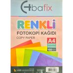Nusrat Bilişim Bafix Renkli Fotokopi Kağıdı, 100 Lük, 10 Renk Karışık