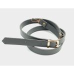 Nusrat Bilişim Çanta Aksesuar 120X2 Cm Suni Deri Light Gold Tokalı Gri Renk Çanta Sapı