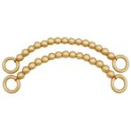 Nusrat Bilişim Çanta Aksesuar 20 mm Ahşap Boncuklu 37 cm Gold Renk Çanta Sapı
