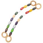 Nusrat Bilişim Çanta Aksesuar 20 mm Oval Ahşap Boncuklu 40 cm Renkli No:1 Çanta Sapı