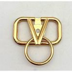 Nusrat Bilişim Çanta Aksesuar 7x7 Cm Light Gold V Marka Kilit Renksiz