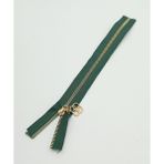 Nusrat Bilişim Çanta Aksesuar Başlıklı Fermuar 30 Cm Light Gold Metal Zümrüt Yeşili