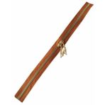 Nusrat Bilişim Çanta Aksesuar Çift Başlı Taba Fermuar Light Gold Metal 40 Cm