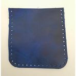 Nusrat Bilişim Çanta Aksesuar Crazy Oil Saks Mavi Gerçek Deri 12x12 cm Cep