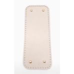 Nusrat Bilişim Çanta Aksesuar Gerçek Deri Bej 30X12 cm Dikdörtgen Light Gold Metalli Çanta Tabanı