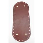 Nusrat Bilişim Çanta Aksesuar Gerçek Deri Kızıl Kahve 30X12 cm Oval Light Gold Metalli Çanta Tabanı