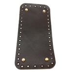 Nusrat Bilişim Çanta Aksesuar Gerçek Deri Koyu Kahve 25X12 cm Dikdörtgen Light Gold Metalli Çanta Tabanı