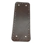 Nusrat Bilişim Çanta Aksesuar Gerçek Deri Koyu Kahve 30X12 cm Dikdörtgen Gümüş Metalli Çanta Tabanı