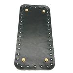 Nusrat Bilişim Çanta Aksesuar Gerçek Deri Siyah 25X12 cm Dikdörtgen Light Gold Metalli Çanta Tabanı