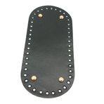 Nusrat Bilişim Çanta Aksesuar Gerçek Deri Siyah 25X12 cm Oval Light Gold Metalli Çanta Tabanı