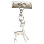 Nusrat Bilişim Çanta Aksesuar Gümüş Renk Geyik Model Çanta Süsü