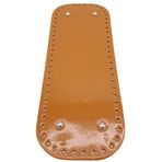 Nusrat Bilişim Çanta Aksesuar Parlak Rugan Deri 32x12 cm Dikdörtgen Çanta Tabanı Açık Taba Renk Gümüş Metalli