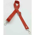 Nusrat Bilişim Çanta Aksesuar Suni Deri Ayarlı Çanta Sapı 120X2.4 Cm Kırmızı Gümüş Metal