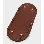 Nusrat Bilişim Çanta Aksesuar Suni Deri Bordo Renk 25X12 cm Oval Çanta Tabanı (Light Gold Aparatlı)