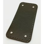 Nusrat Bilişim Çanta Aksesuar Suni Deri Haki Renk 25X12 cm Dikdörtgen Çanta Tabanı (Gümüş Aparatlı)