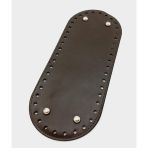 Nusrat Bilişim Çanta Aksesuar Suni Deri Kahverengi 30X12 cm Oval Çanta Tabanı (Gümüş Aparatlı)