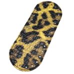 Nusrat Bilişim Çanta Aksesuar Suni Deri Parlak Leopar 20x8 cm Oval Çanta Tabanı