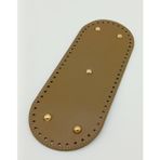 Nusrat Bilişim Çanta Aksesuar Suni Deri Vizon Renk 30X12 cm Oval Çanta Tabanı (Light Gold Aparatlı)