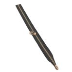 Nusrat Bilişim Çanta Aksesuar Tek Stoplu 45 Cm Fermuar Light Gold Metal Siyah Renk