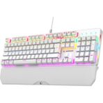 Nusrat Bilişim Rampage KB-R86 Umbra Beyaz USB Rainbow Aydınlatmalı Blue English Mekanik Gaming Oyuncu Klavye