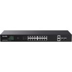 Nusrat Bilişim Tenda TEG1120P-16-250W 16 Port Poe+ 10-100-1000 2 Port Uplink + 2 Port Sfp Switch Çelik Kasa