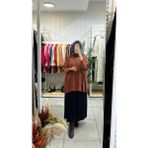Nuss 3001 Oversize Düğmeli Gömlek Krokan - Standart