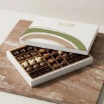 Nutat 300G 24'lü Spesiyal Hediye Çikolatası - Dubai Çikolatalı & Karışık Dolgulu Gurme Seçki - Yeşil Pastel