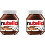 Nutella Kakaolu Fındık Kreması 2 x 750 gr Cam Kavanozda Doğal İçerik ile Gelen Lezzet