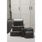 Nutex 6'lı Valiz Düzenleyici Bavul Içi Organizer Set - Seyahat Hurcu - Puantiye Desen(Gri)