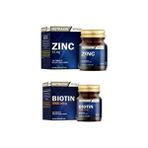Nutraxin 15 Mg Çinko Minerali Içeren Takviye Edici Gıda 100 Tablet + Biotin 5000 Mcg 30 Tablet - Sade